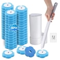 thumbnail image 1 of Disposable Toilet Brush with 48 Refills, Toilet Bowl Wand and Holder Set, Toilet Cleaner Brush Refill Pads, Wall-mounted Toilet Cleaning Stick, 1 of 8