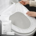 thumbnail image 1 of Disposable Toilet Covers, Sanitary Seat Protectors, Toilet Liners, Adhesive Non Slip, for Travel Public Use, Hygienic Stickys Protection | White KTFgvq, 1 of 5