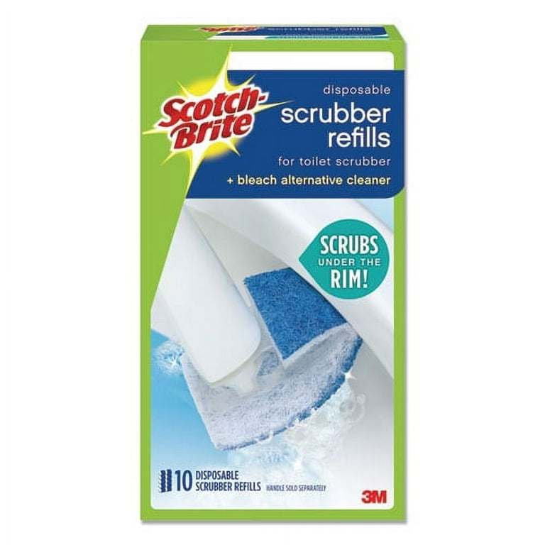Disposable Toilet Scrubber Refill, Blue/White, 10/Pack Disposable Toilet Scrubber Refill, Blue/White, 10/Pack