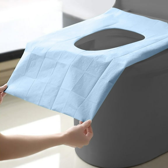 Disposable Toilet Seat Covers | 30-Pack Extra Large Waterproof Seat Covers for Public Toilets | Individually Wrapped | Non-Slip Tabs | Travel & Camping Essentials