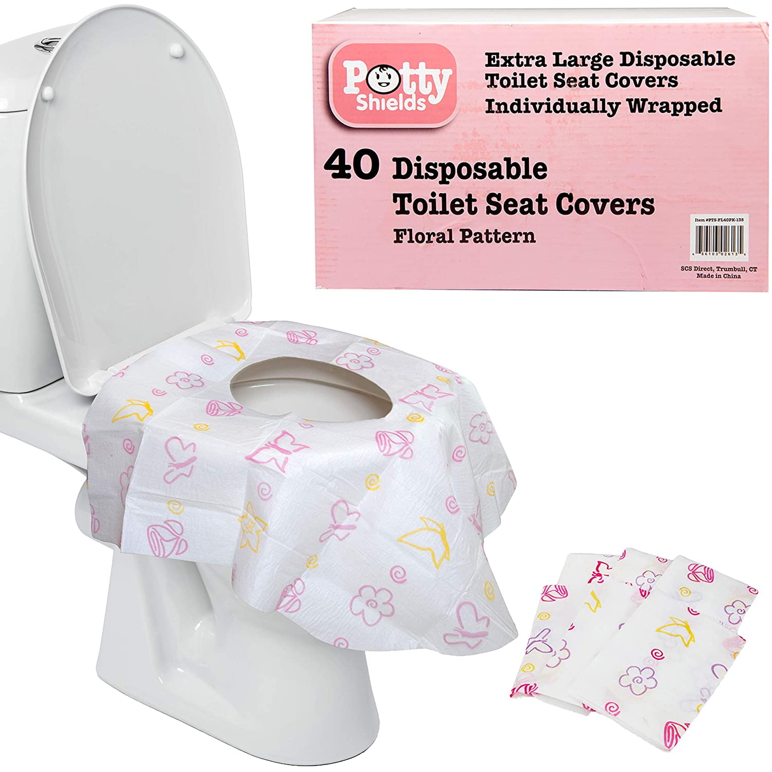  NEAGLORY 100 Pack Disposable Plastic Toilet Seat Cover  Waterproof and Non Slip Individually Wrapped, for Travel, Toilet Seat  Protectors for Toddler Potty Training, Pregnant Mom, Adult : Baby