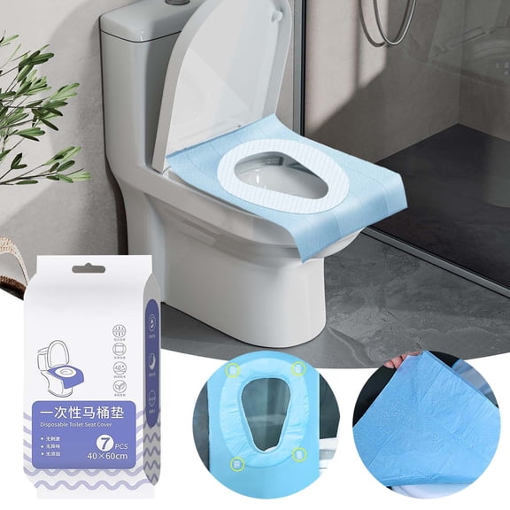 Disposable Toilet Seat Covers, Thickened Waterproof Nonwoven Bathroom Seat Liners, Individually Wrapped Portable Toilet Ring Protectors, Convenient Travel Essentials for Hotels and Camping