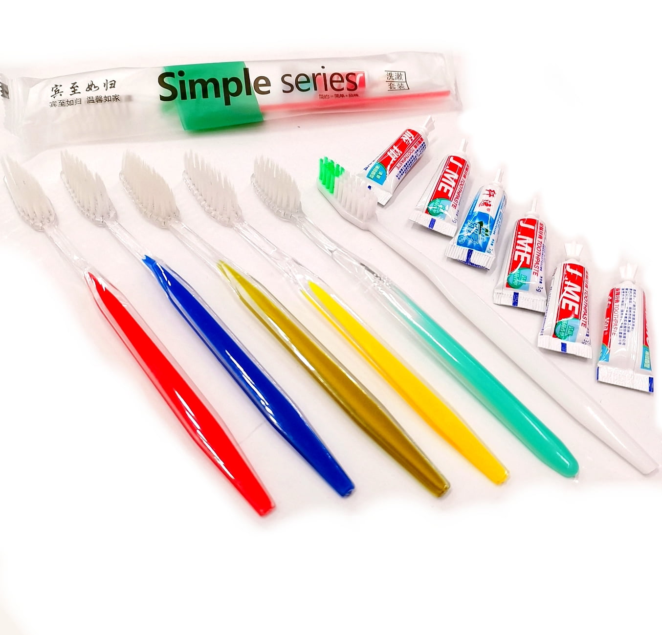 Disposable Toothbrush 3g0.1ounceTravel Size Toothpaste Personal Teeth Oral Care Cleaning for Hotel Supplies Camping Hiking Pack of 10