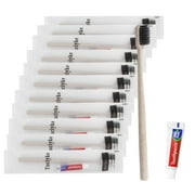 Disposable Toothbrush with Toothpaste Pack of 30,Apricot Individually Wrapped Manual Travel Toothbrush Kit in Bulk Toiletries for Adults,Kids,Hotel,Charity,Homeless,Nursing Home