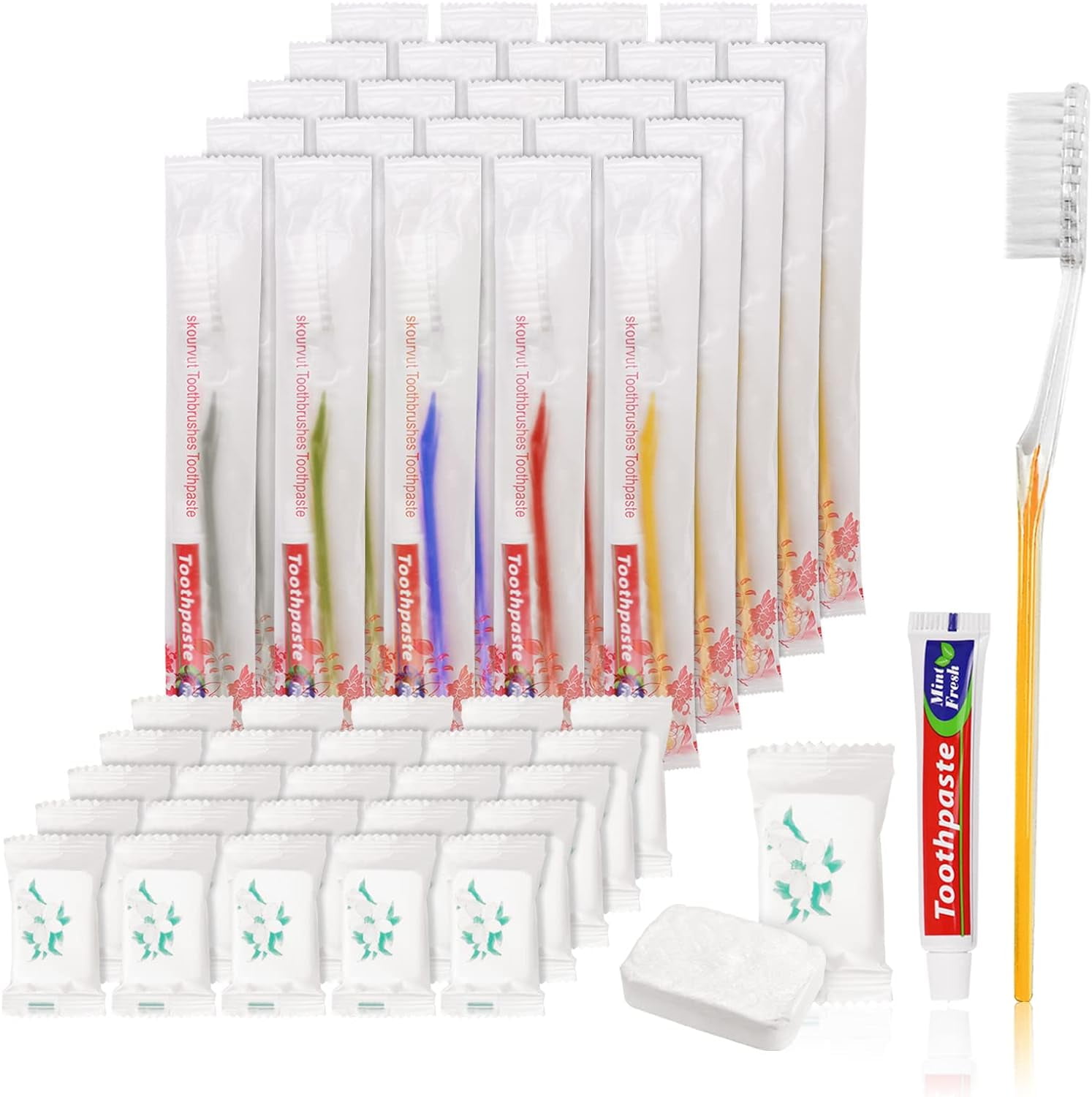 Disposable Toothbrushes with Toothpaste Individually Wrapped Bulk