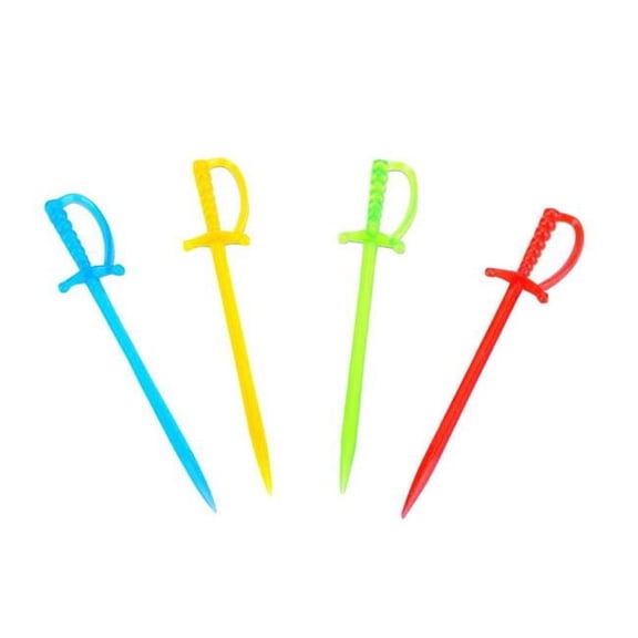 Disposable Translucent Cool Shape Plastic Cocktail Picks - 260 Piece