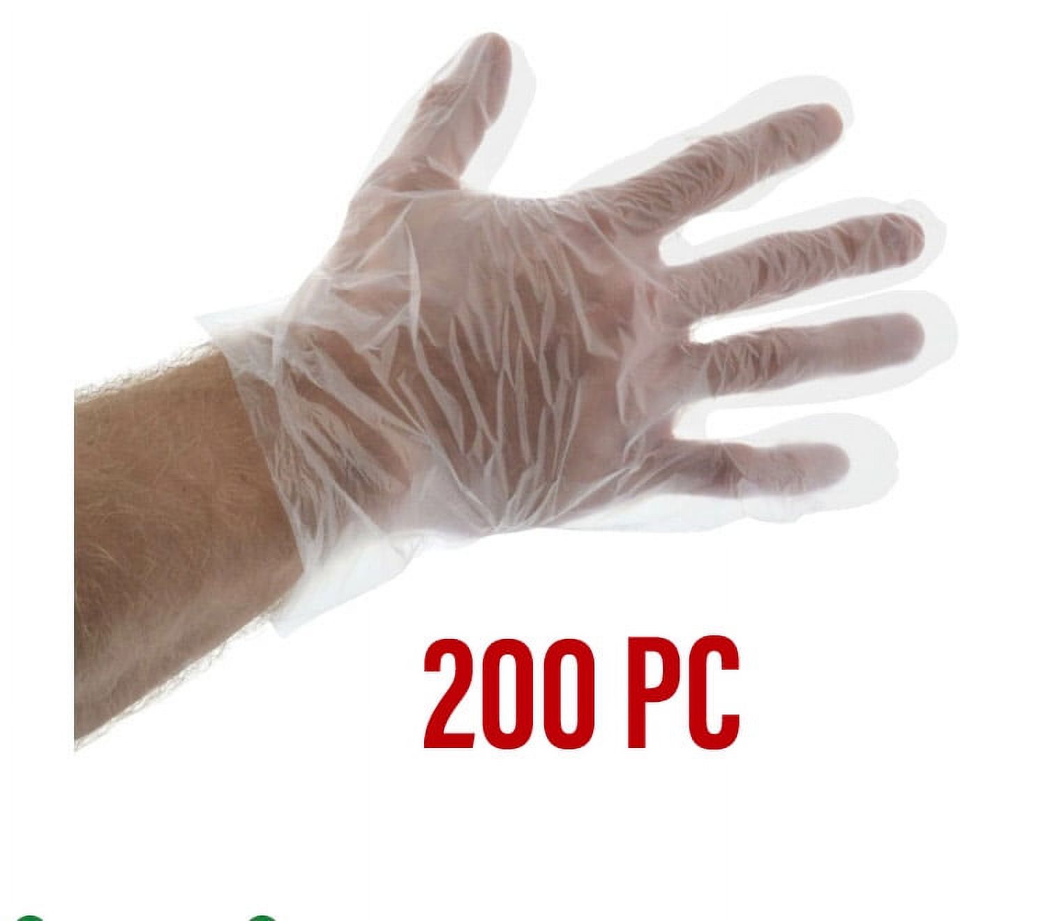 Disposable Transparent Poly Food Service Hair Dying Painting Gloves 200