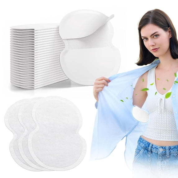 Disposable Underarm Sweat Pads for Women & Men (20 Pcs) – Invisible, Adhesive Sweat Guards for Armpit & Under Breast, Sweat Absorbing Pads, No Stains, Perfect for Travel & Daily Life