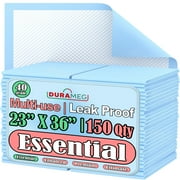 Disposable Underpads 23”x36” [150-Pads] Moderate Absorbency Chux Incontinence Bed Pads, Quilted Fluff, Large (Packed 3 x 50 Per Case)