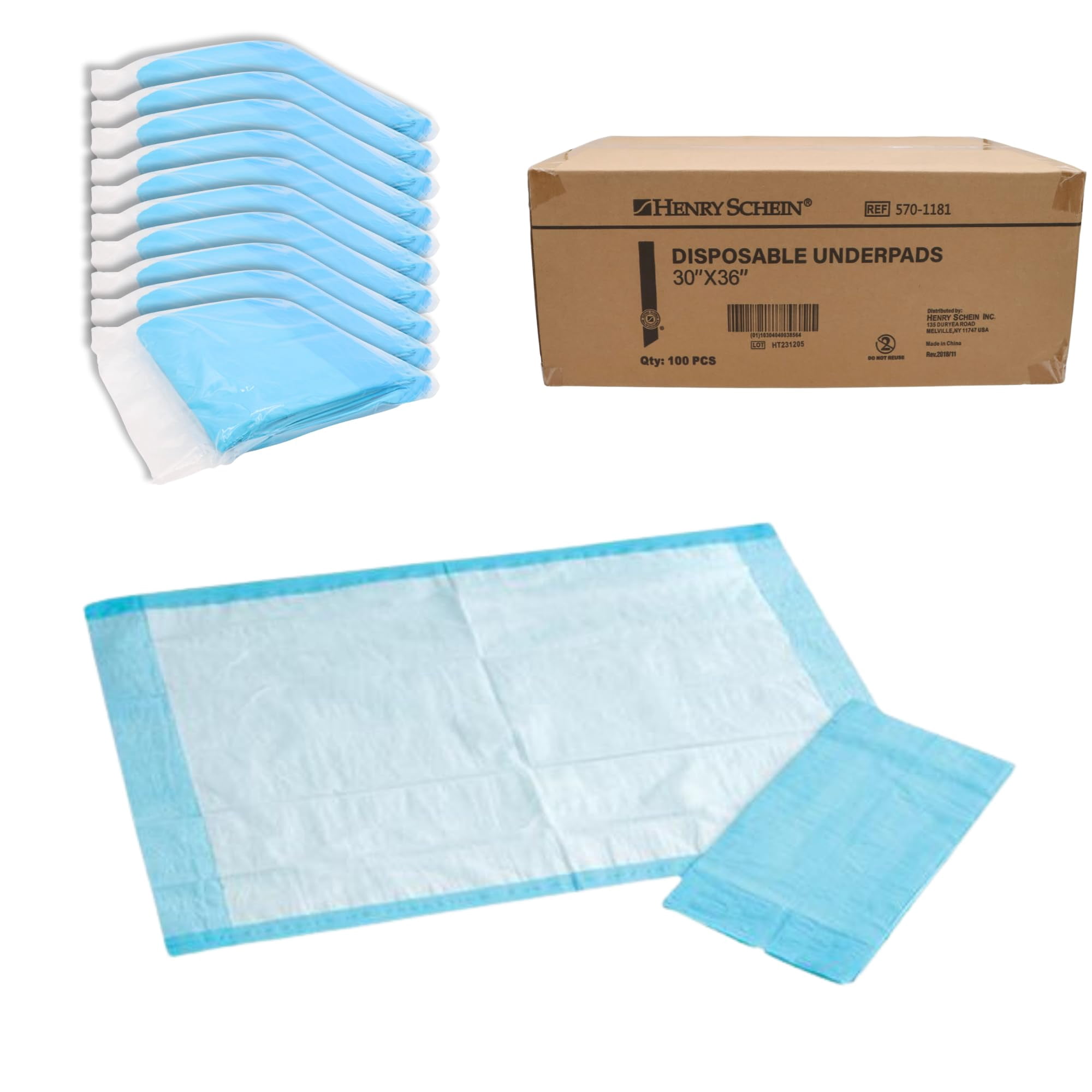 Tissue Pad Henry Schein Disposable Underpads, 30x36
