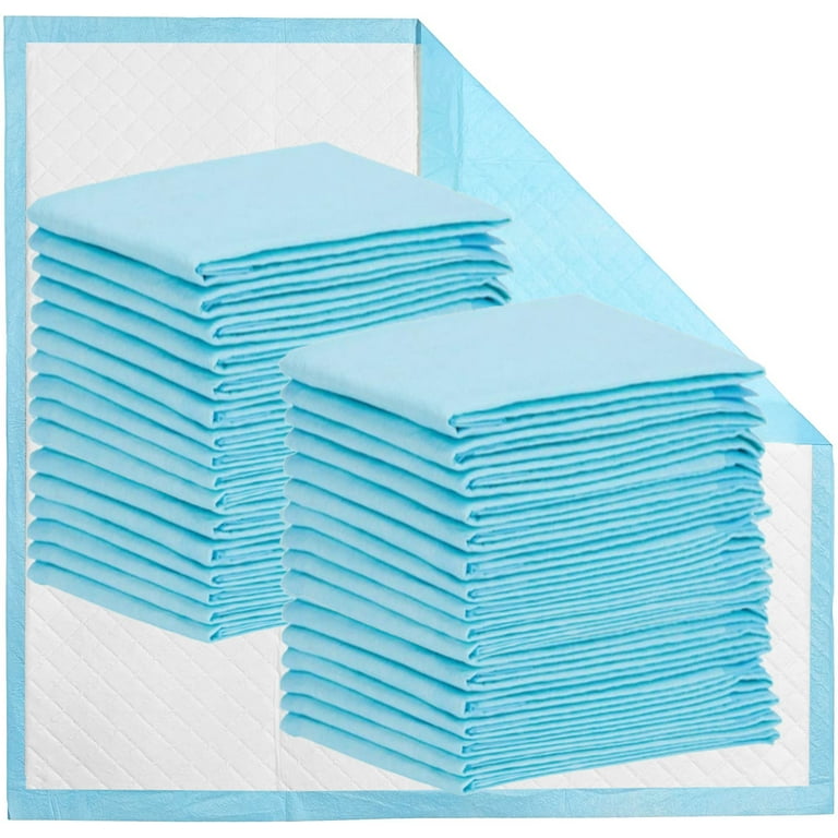 Disposable Underpads 32” x 36” Heavy Absorbency Fluff 25 Pcs Waterproof  5-Layer Protection as Bed Pads and Pee Pads
