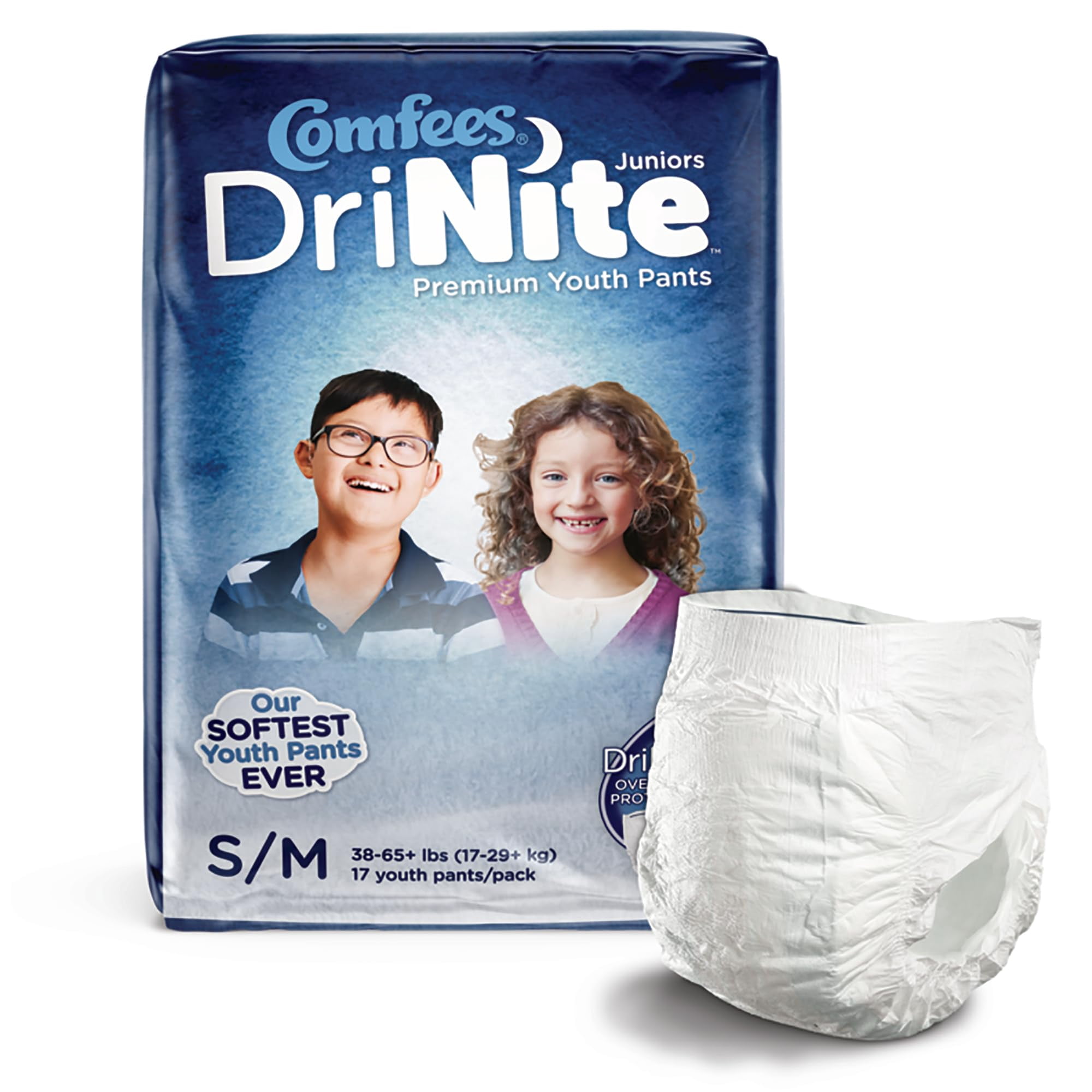 Comfees DriNite Juniors Youth Underwear, Pull On With Tear Away Seams Small Medium Heavy Absorbency 2 - View #3
