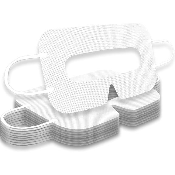 Disposable VR Mask for Apple Vision Pro/Meta Quest Serial Sweat Prenvent Eye Cover Mask for Virtual Reality Headsets (100 Pcs, White)