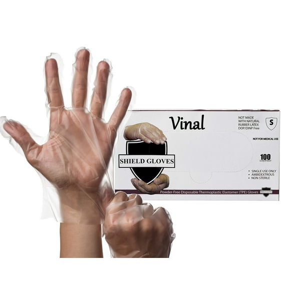 Clear Disposable Vinyl Gloves, Ambidextrous Food Grade, 1000 Count, Small