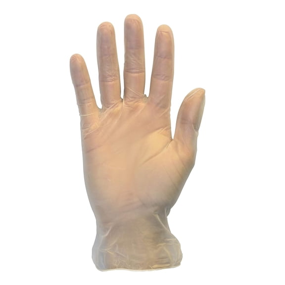 Disposable Vinyl Gloves - Powder , Clear, Latex and Allergy , Plastic, Work, Food Service, Cleaning, Wholesale Cheap, Size Extra Large (Case of 1000)
