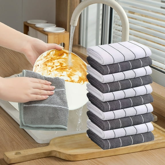 Disposable Wash Cloths - 10pcs Pack of Absorbent Towels, Practical for Kitchen, Cleaning, and Multi-Purpose Household Use