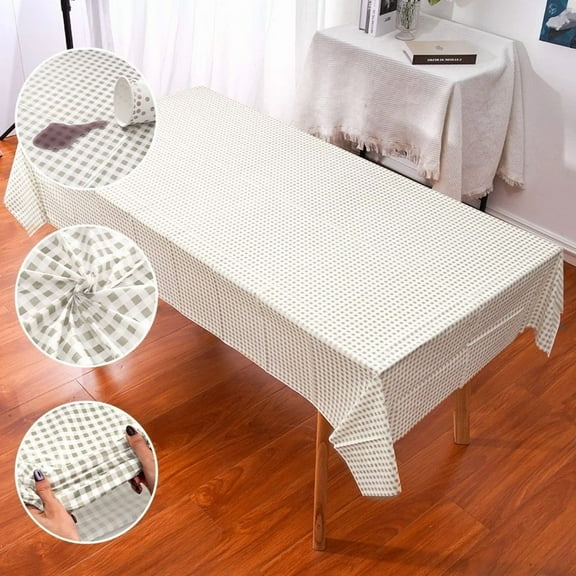 Disposable Waterproof Party Tablecloths, Rectangular Table Plastic Tablecloths