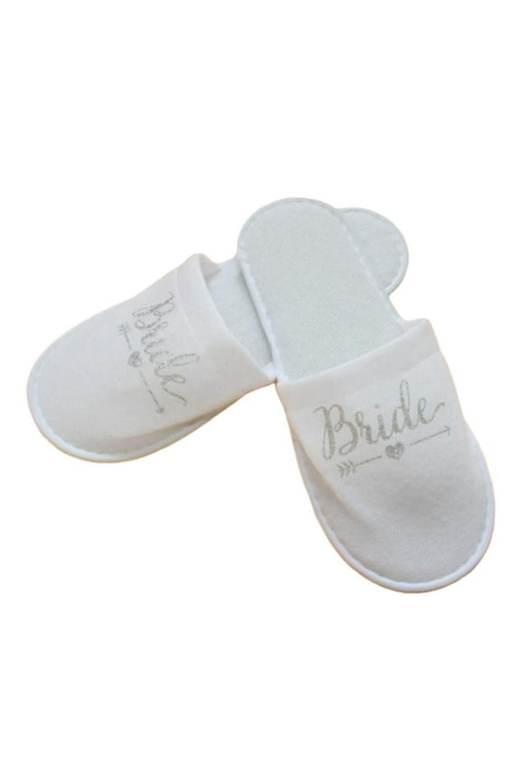Disposable Wedding Bride Letters Slippers Bridal Shower Party Guest Favor - , 26x8cm
