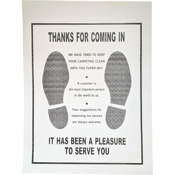 Disposable White Paper Car Mats 22x17 inch Floor Protection for Dealerships Mechanics Car Washes and Service Centers (400)