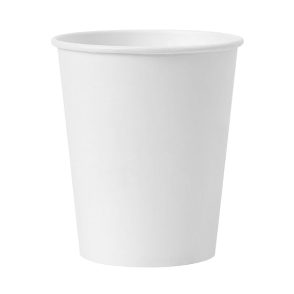 Disposable White Paper Cups Thickened Hot Cold Beverage Drinking Cups for Office Home and Commercial Use Pack of 50