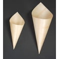 thumbnail image 1 of Disposable Wooden Cone, 1 Pack - 7-1/2" Tall, 3" Diameter Top Opening: 50 Pcs, 1 of 1