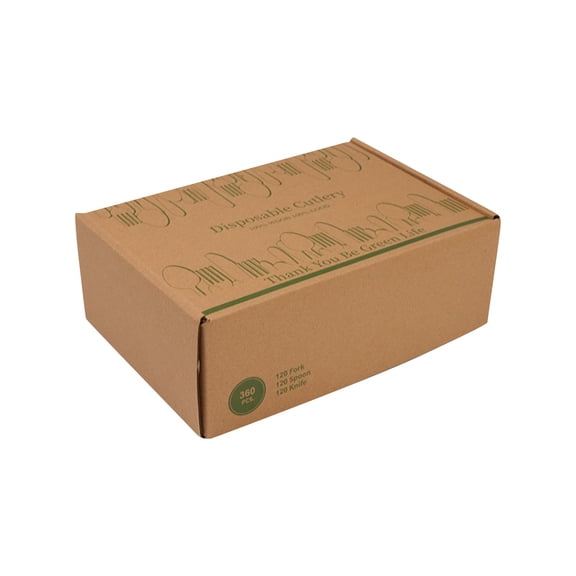Disposable Wooden Cutlery Set, Biodegradable Compostable, 120 Pieces Including 40 Knives 40 Forks 40 Spoons, Eco-friendly Disposable Utensils for Party Picnic Camping Wedding and Daily Use