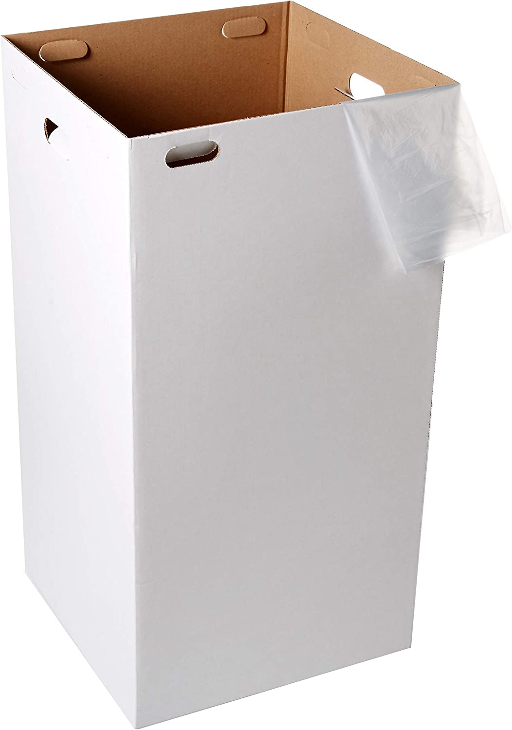 Disposable and Reusable Corrugated Cardboard Trash Cans- Bundle of 10 ...