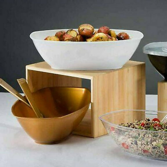Disposable and Reusable Gold Plastic Serving Fork For All Events 1 Count
