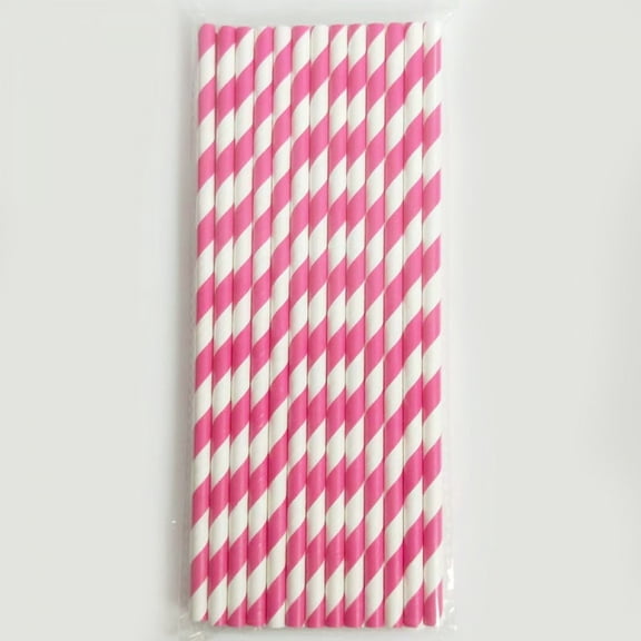 Disposable biodegradable paper straw Colorful Party Event Drinking Straws Flexible Large Straight Tube Straw Bar Accessories 6*197mm