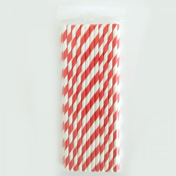 Disposable biodegradable paper straw Colorful Party Event Drinking Straws Flexible Large Straight Tube Straw Bar Accessories 6*197mm