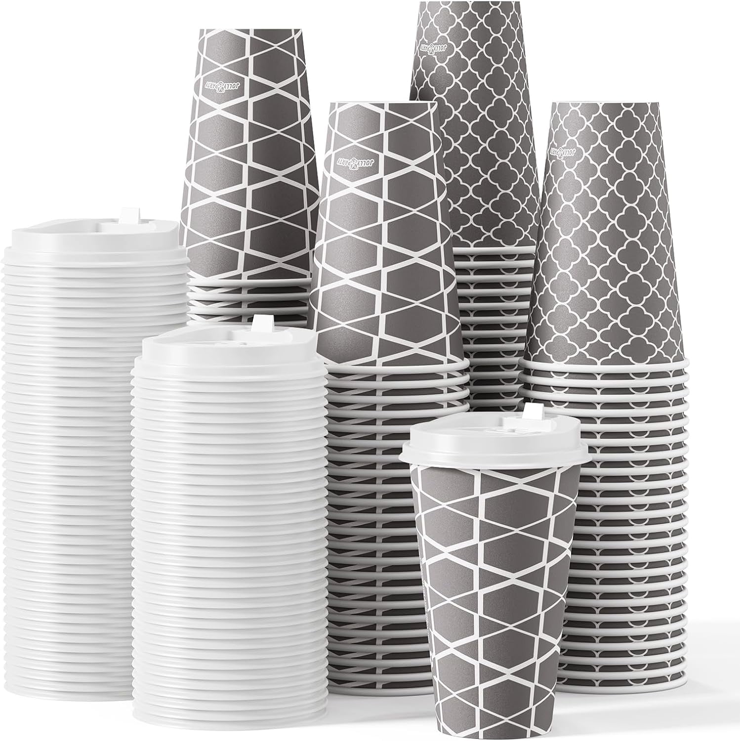 Disposable coffee cup with lid, suitable for beverage, espresso, and tea cups, suitable for use in cafes, offices, and homes