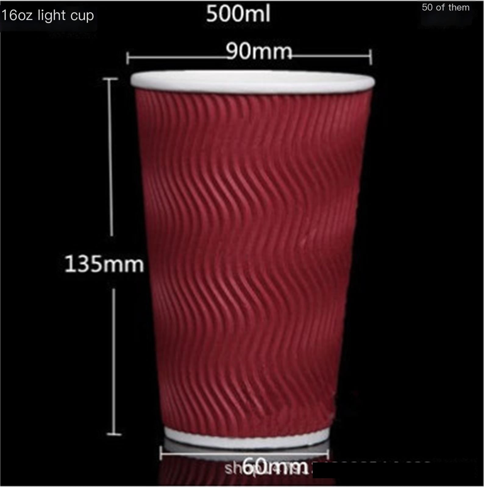 Disposable coffee paper cup thick insulation corrugated paper cup milk ...
