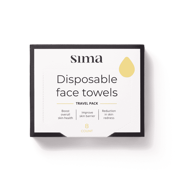 Sima Disposable Face Towels – Travel Pack (8 Pcs)