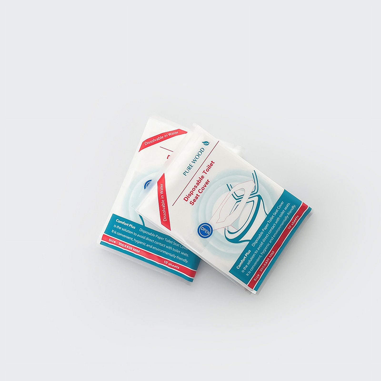 Disposable toilet mat independent packaging soluble water wood pulp