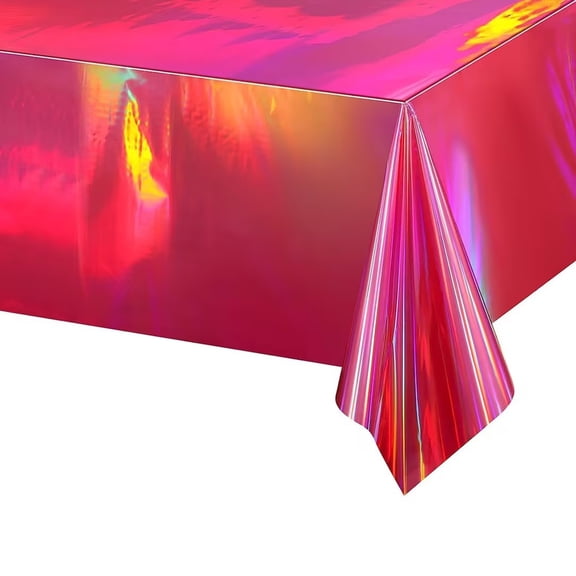 Disposables Plastic Tablecloth Waterproofs Spillproofs For Birthday Wedding Party Decorations 137x274cm Rainbows Design