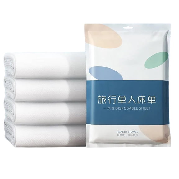 Disposables Quilts Covers Bedding Sheet Duvet Covers Pillowcase Set Soft NonWoven Fabric with Pandas for Travel and Home Use