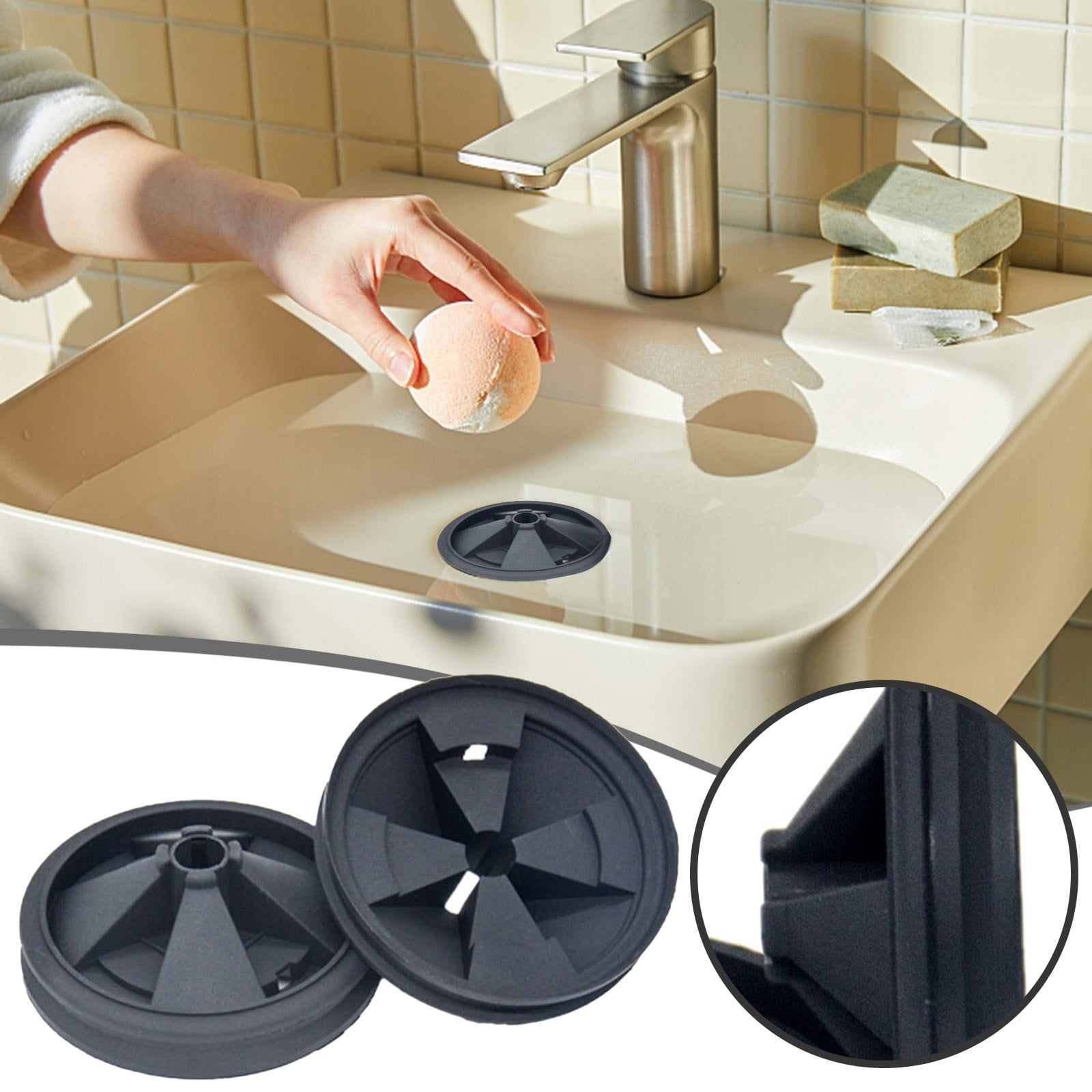 Disposal Splash Guard Garbage Stopper For Black Rubber Food Waste