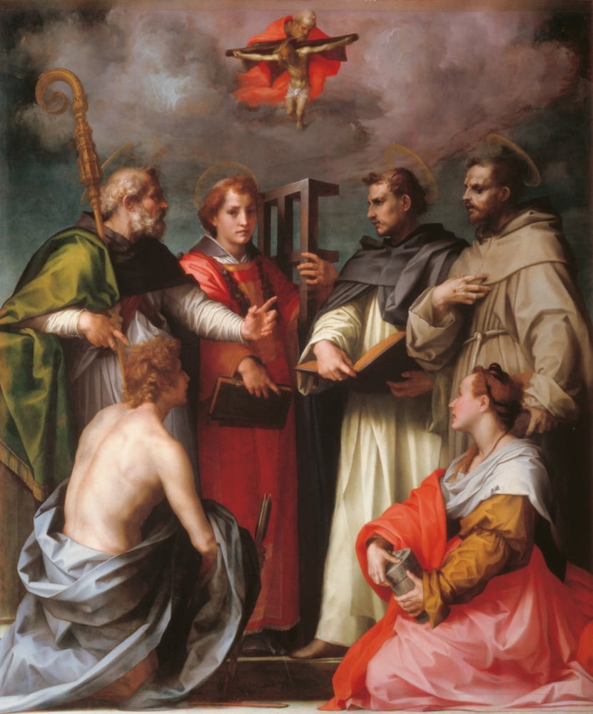 Disputation Over The Trinity Canvas Art - (18 x 24)