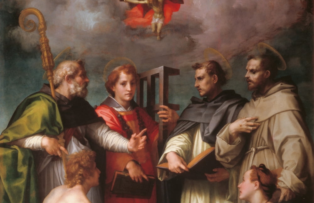Disputation Over The Trinity Canvas Art - (36 x 24)
