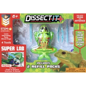 Dissect-It: Deluxe Super Frog Lab - Synthetic Dissection Kit, Realistic & Safe, STEM Learning Guide, Animal Science Kit, Top Secret Toys, Kids Age 6+