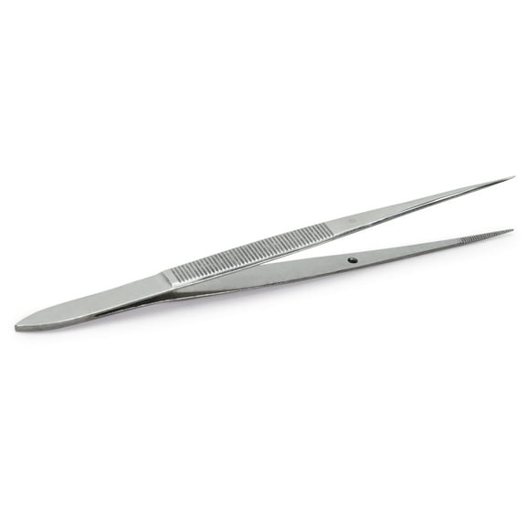 Dissecting Forceps, Fine Points, Stainless Steel, Straight, 4 1/2 Inches