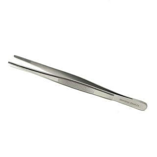 Toogoo 5.5 Long Silver Tone Stainless Steel Round Tip Tweezers