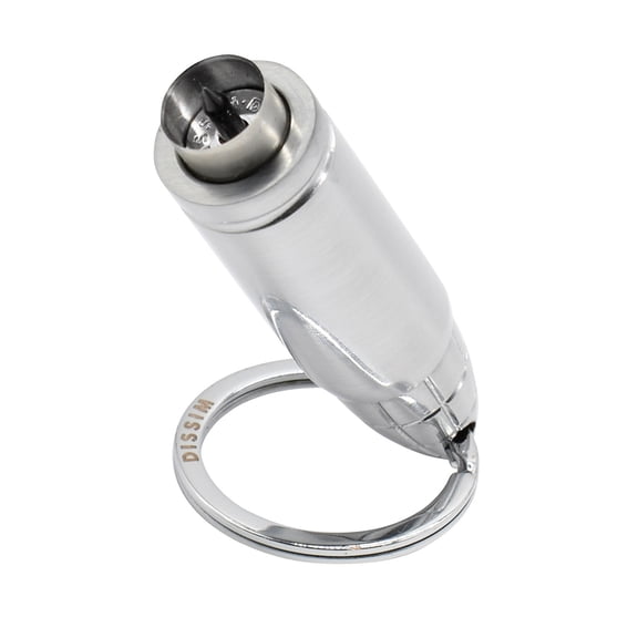 Dissim Cigar Punch Cutter Bullseye - Silver Key Chain Holder