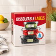 Dissolvable Food Labels, 1x2 Inch 200 Per Roll, Water Soluble Pantry ...