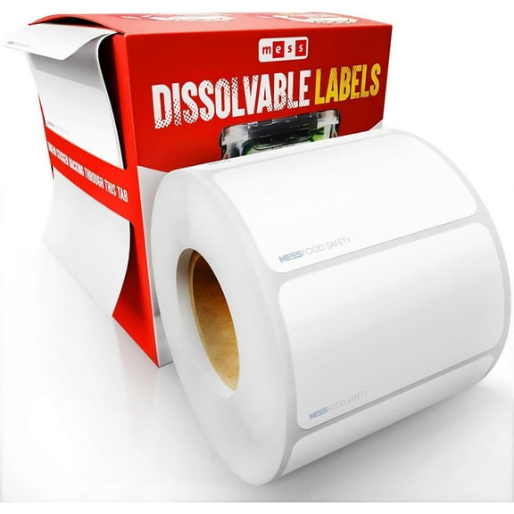 Dissolvable Food Labels Blank White, Canning, Freezer and More