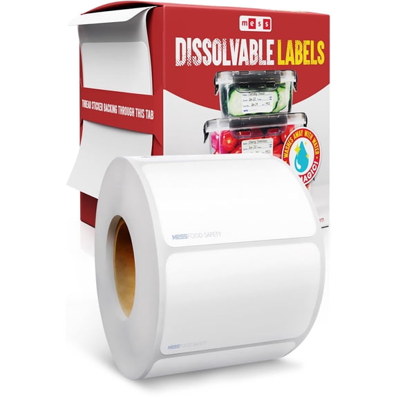 Dissolvable Food Labels Blank White, Canning, Freezer and More