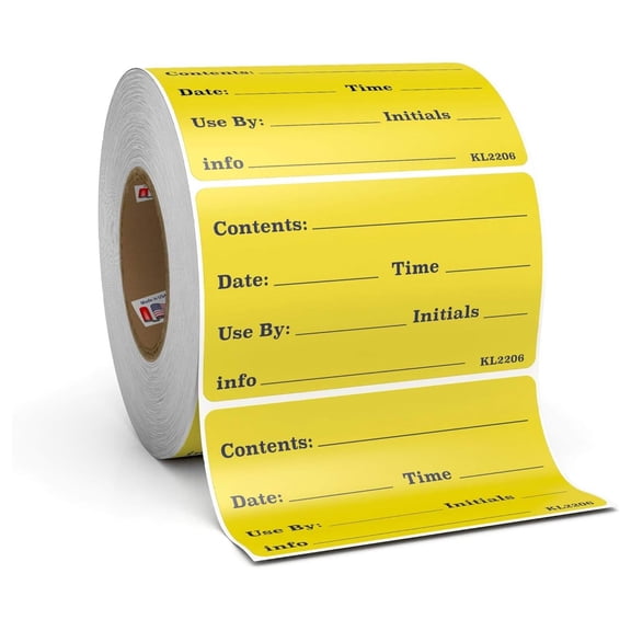 Dissolvable Food Labels for Glass, Plastic Metal, Wood - Washes Off No Residue - Food Prep and Rotation, Canning, Use and More! USA Made (12 Pack)