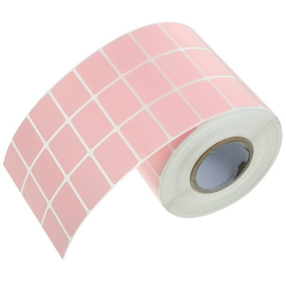 Dissolvable Removable Square Label Sticker Label Printing 3X2CM Pink