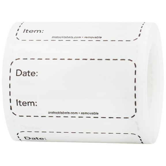 Dissolvable White/Black Home Canning Labels | 1 x 2" Rectangle Shape - 200 Labels
