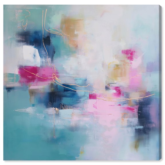 Dissolve Colors Canvas Print Blue Wall Decor by Art Remedy, Gallery Wrapped, 30 x 30